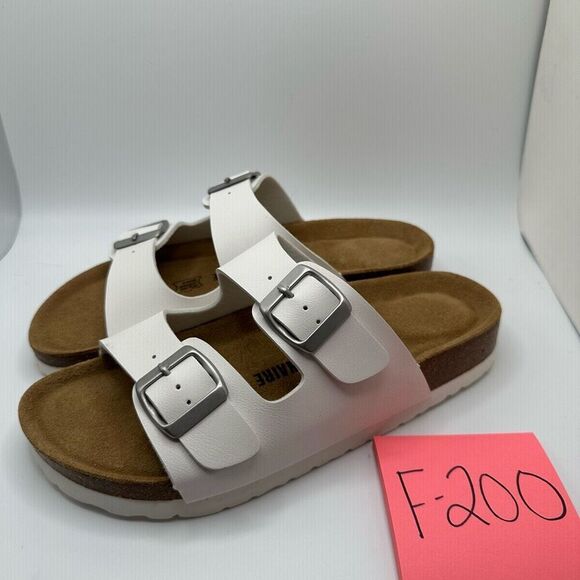 CUSHIONAIRE Women's Cork Footbed Sandal With +Comfort 7 WHITE - Picture 3 of 7